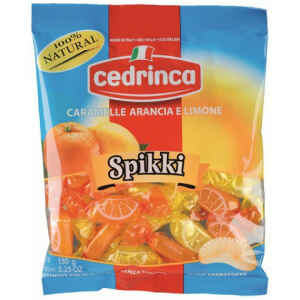 Caramella dura Spicchi Arancia e Limone Senza Glutine min. 1 Kg
