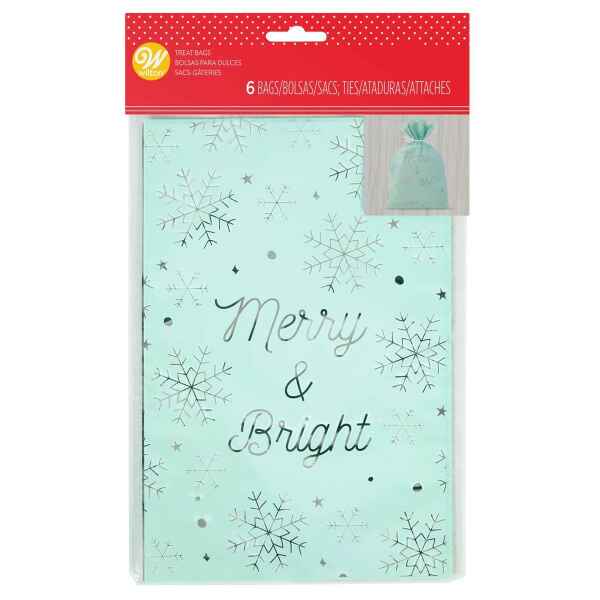 Treat Bags Merry and Bright 6 Pz Wilton