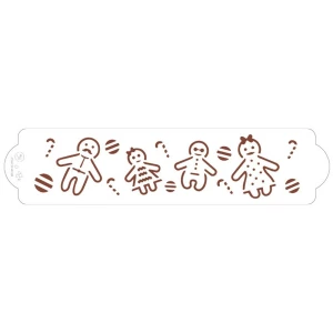 Stencil gingerbread family 7 x 30 cm