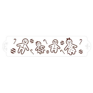 Stencil gingerbread family 7 x 30 cm