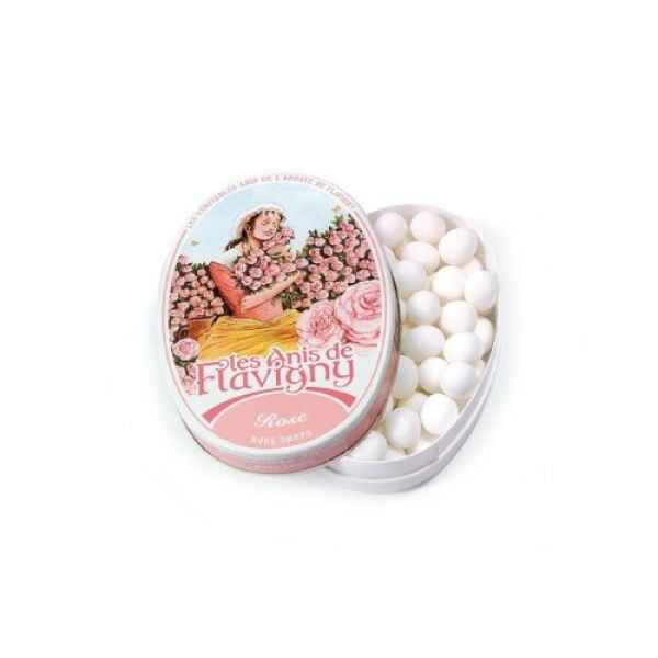 Scatola Ovale Caramelle Balsamiche alla Rosa 50 g Anis de Flavigny