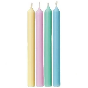 Candele Rotonde Colori Pastello 24 Pz Wilton