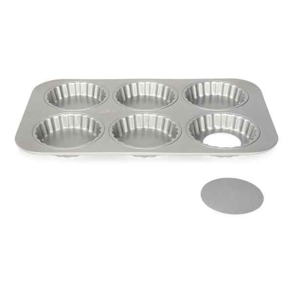 Teglia Mini Quiche Base Amovibile 6 Cavità 10 cm Patisse