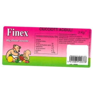 Ciucciotti Frutta Aciduli Senza Glutine 1 Kg