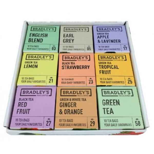Confezione con 9 cubi assortiti 90 Bustine di The Bradley's