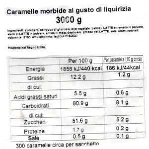 Caramella morbida Liquirizia Fudge 3 Kg