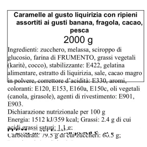 Mattoncini di Liquirizia Ripieni Frutta 500 g