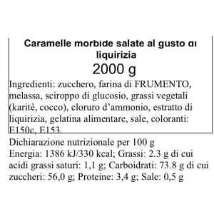 Tronchetti di Liquirizia Ripiena Salata Zuccherata 1 Kg