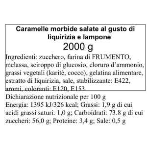 Tronchetti di Liquirizia salata Farciti Lampone 500 g