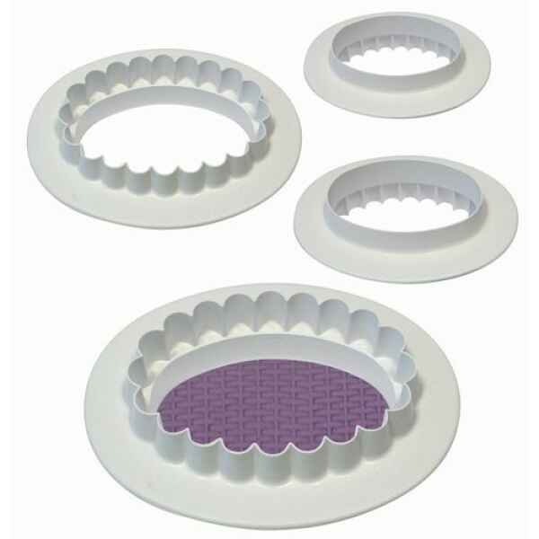 Tagliapasta Ovale Ondulato in plastica Set 4 Pz PME