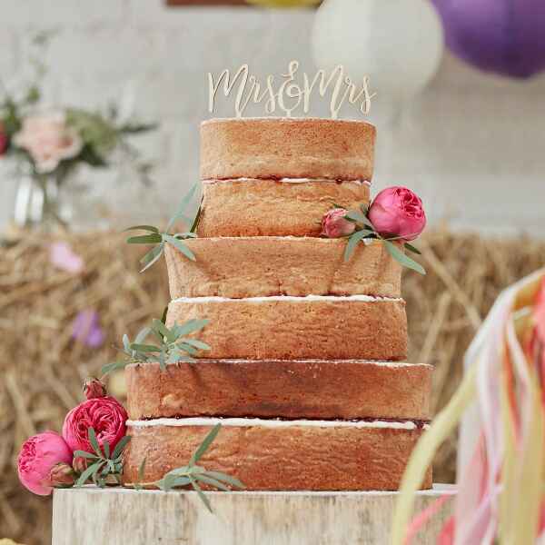 Topper Cake in legno Ginger Ray Mr & Mrs - Boho