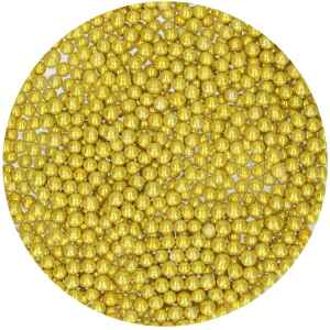 Perle di Zucchero Oro Metallizzate Ø 4 mm 80 Grammi FunCakes