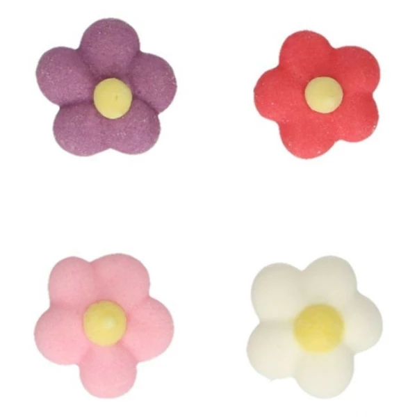 Fiori in Zucchero Colorati Piccoli 32 Pezzi Ø 1,2 FunCakes
