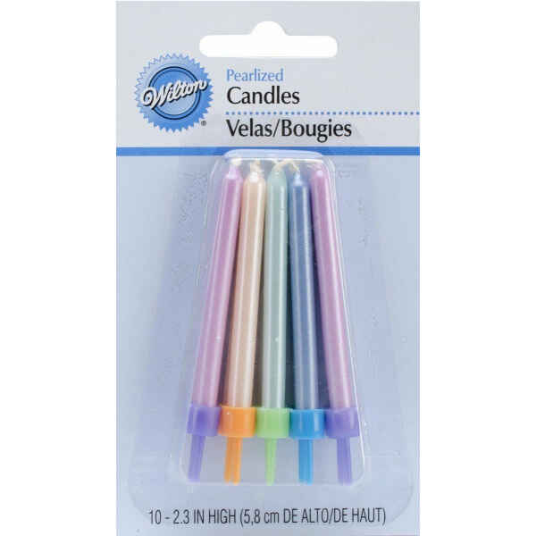 Wilton Candeline Multicolore Effetto Perlato 10 Pz