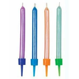 Candeline Multicolore Effetto Perlato 10 Pz Wilton