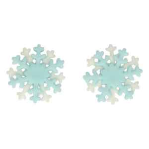 Fiocchi di Neve Bianchi e Blu in Zucchero 6 Pezzi FunCakes