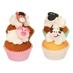 Animali della Fattoria in zucchero 8 Pezzi FunCakes