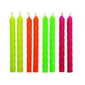 Candeline a Spirale Neon 24 Pz PME