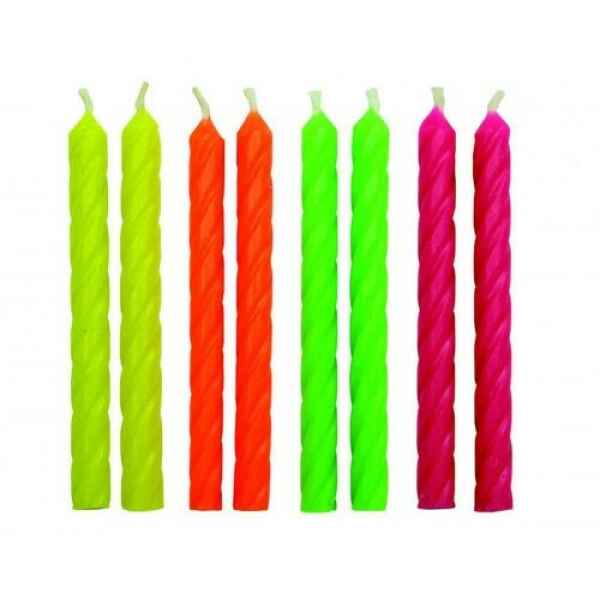 Candeline a Spirale Neon 24 Pz PME