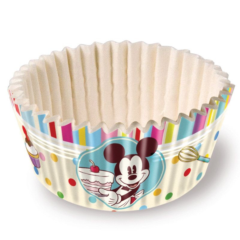 Confezione da 50 Pezzi Party ECC. Dolci pirottino Decorazione Decorativi Ideale per Feste di Compleanno Mickey Mouse Disney per Cupcake Muffin in Carta Forno 50 Pirottini Topolino 