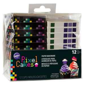 Wilton Pirottini - Cupcake Quadrati Pixel da Forno 12 Pz