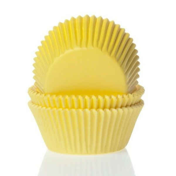 Pirottini - Cupcake in carta forno Gialli Ø 3 cm 60 Pz House of Marie