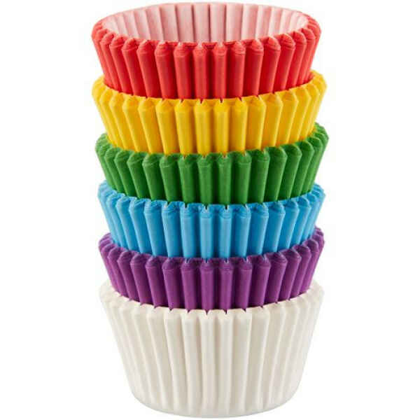 Pirottini - Cupcake Unicorno Arcobaleno Raggi Sole Luminosi Ø 3 cm 150 Pz Wilton