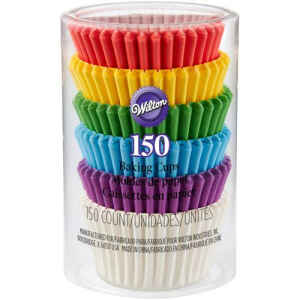 Pirottini - Cupcake Unicorno Arcobaleno Raggi Sole Luminosi Ø 3 cm 150 Pz Wilton