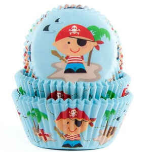 Pirottini - Cupcake in carta forno Pirati Ø 5 cm 50 Pz House of Marie