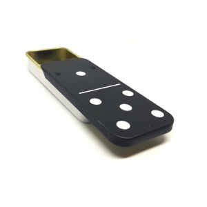 Mini latta rettangolare tascabile slider Domino - Nero 1 pz