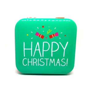 Latta rettangolare tascabile a cerniere Happy Christmas