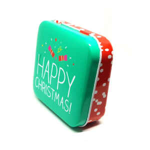 Latta rettangolare tascabile a cerniere Happy Christmas