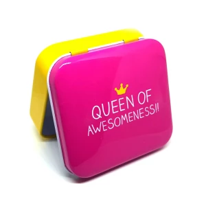 Latta rettangolare tascabile a cerniere Queen of Awesomeness