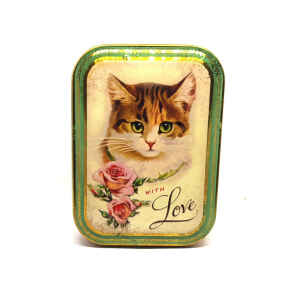 Latta Rettangolare Alta Piccola Nostalgia - With Love Cat 10,5 x 7,8 x 6,4 cm