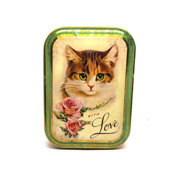 Latta Rettangolare Alta Piccola Nostalgia - With Love Cat 10,5 x 7,8 x 6,4 cm
