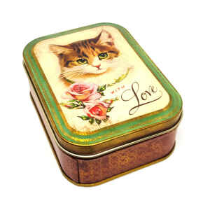 Latta Rettangolare Alta Piccola Nostalgia - With Love Cat 10,5 x 7,8 x 6,4 cm