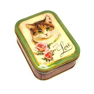 Latta Rettangolare Alta Piccola Nostalgia - With Love Cat 10,5 x 7,8 x 6,4 cm