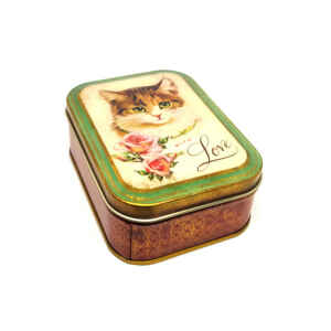 Latta Rettangolare Alta Piccola Nostalgia - With Love Cat 10,5 x 7,8 x 6,4 cm