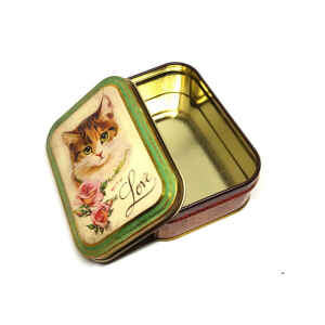 Latta Rettangolare Alta Piccola Nostalgia - With Love Cat 10,5 x 7,8 x 6,4 cm