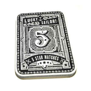 Latta Rettangolare Piccola Matches Lucky Sailor 14,2 x 10,1 x 3,7 cm