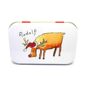 Latta rettangolare tascabile a cerniere Rudolf la Renna 9,4 x 6 x 2 cm