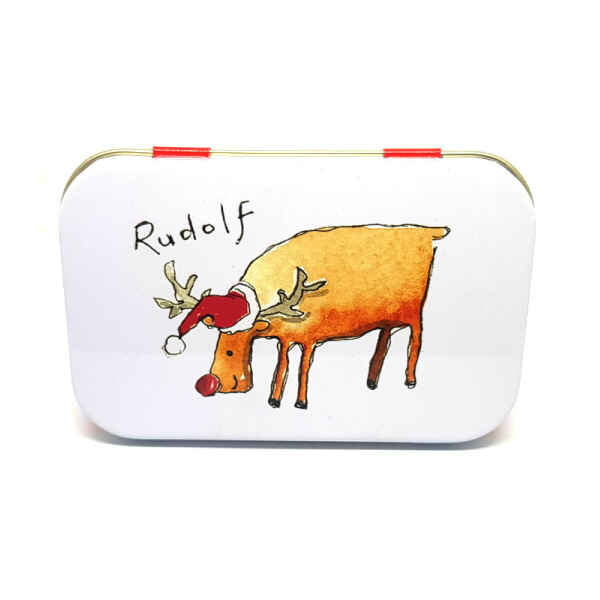 Latta rettangolare tascabile a cerniere Rudolf la Renna 9,4 x 6 x 2 cm