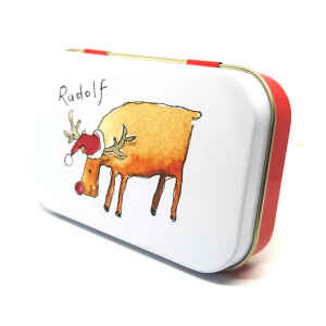Latta rettangolare tascabile a cerniere Rudolf la Renna 9,4 x 6 x 2 cm