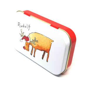 Latta rettangolare tascabile a cerniere Rudolf la Renna 9,4 x 6 x 2 cm