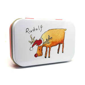 Latta rettangolare tascabile a cerniere Rudolf la Renna 9,4 x 6 x 2 cm