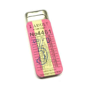Mini latta rettangolare tascabile slider World Traveller - Ticket N° ND4461