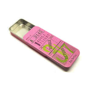 Mini latta rettangolare tascabile slider World Traveller - Ticket N° A3145