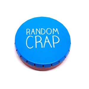 Mini latta tonda tascabile click clak Random Crap Happy Jackson