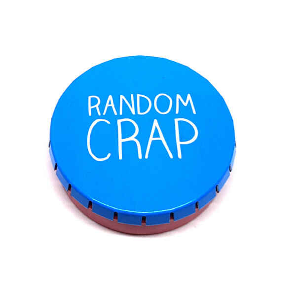 Mini latta tonda tascabile click clak Random Crap Happy Jackson