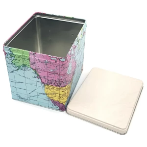 Latta portaoggetti con porta etichetta World Traveller 17 x 13,4 x 14,8 cm
